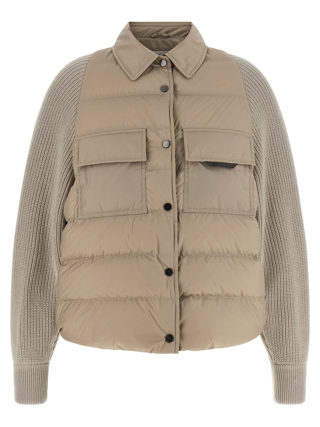Brunello Cucinelli Beige Polyester Shell Jacket