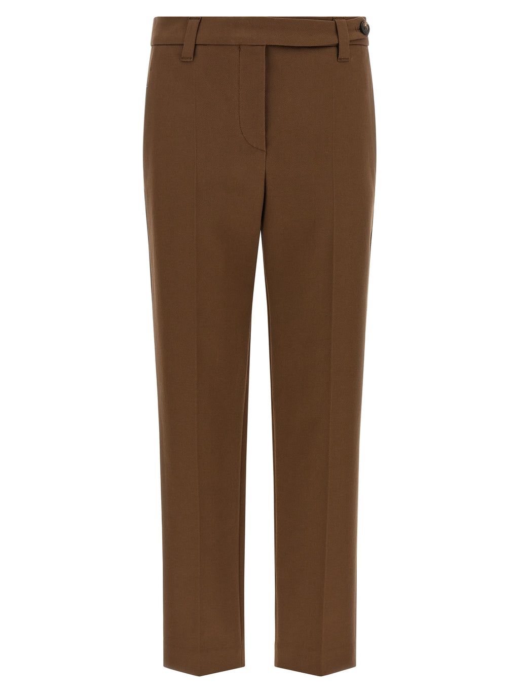 Brunello Cucinelli Brown Cotton Cropped Pants