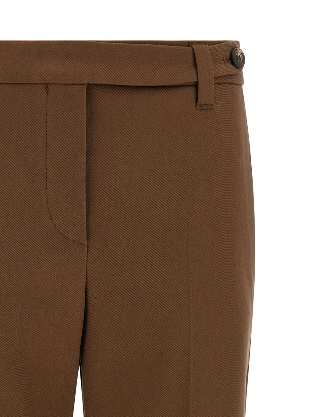Brunello Cucinelli Brown Cotton Cropped Pants