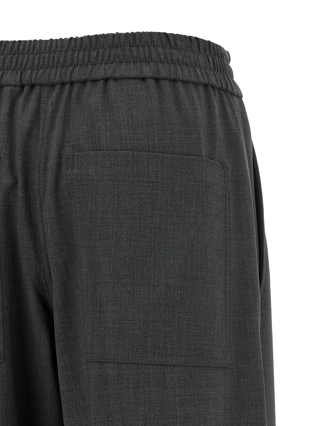 Brunello Cucinelli Gray Virgin Wool Flared Pants