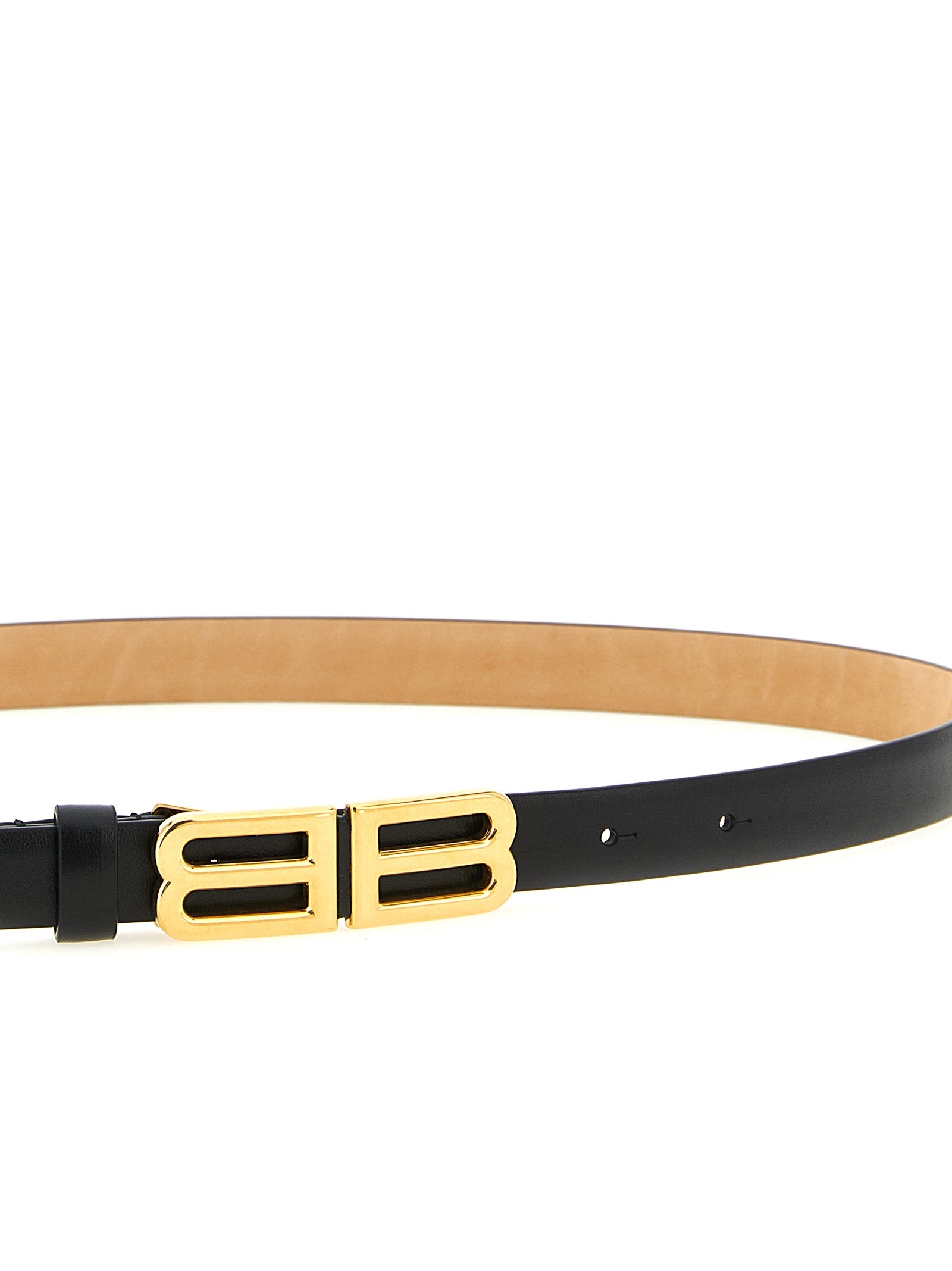 Balenciaga Black Leather Regular Belt
