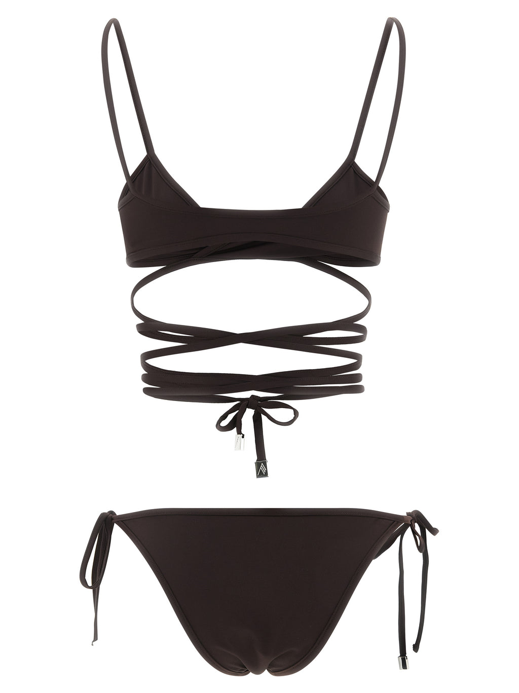 The Attico Brown Polyamide Bikini
