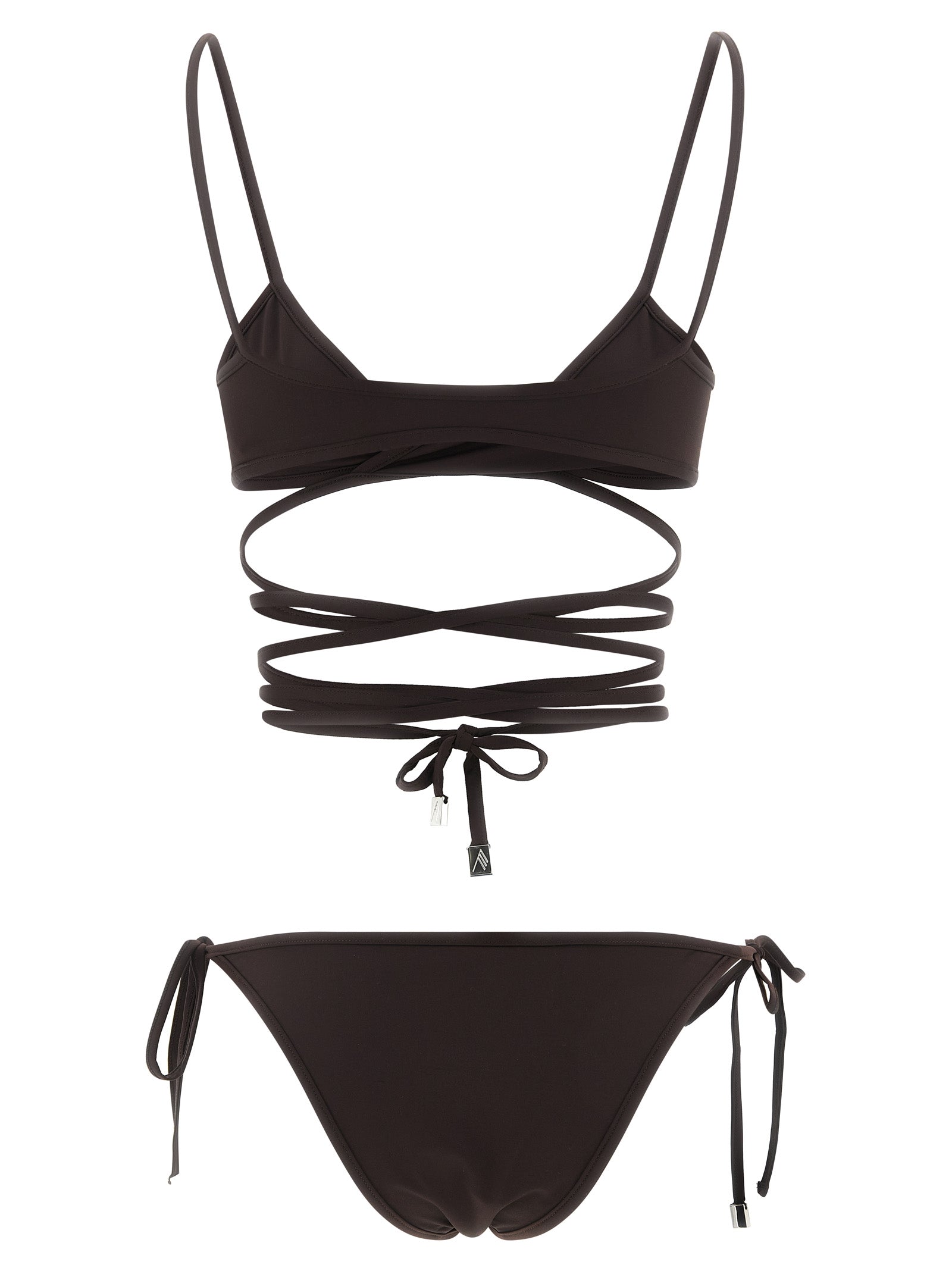 The Attico Brown Polyamide Bikini
