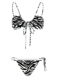 The Attico Bicolor Polyester Bikini