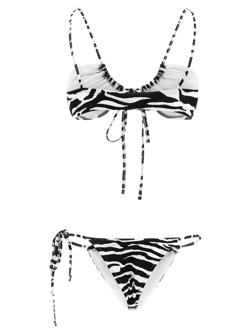 The Attico Bicolor Polyester Bikini