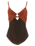Zimmermann Brown Polyamide One-Piece Swimsuit
