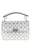 Valentino Garavani Silver Lamb Leather Shoulder Bag