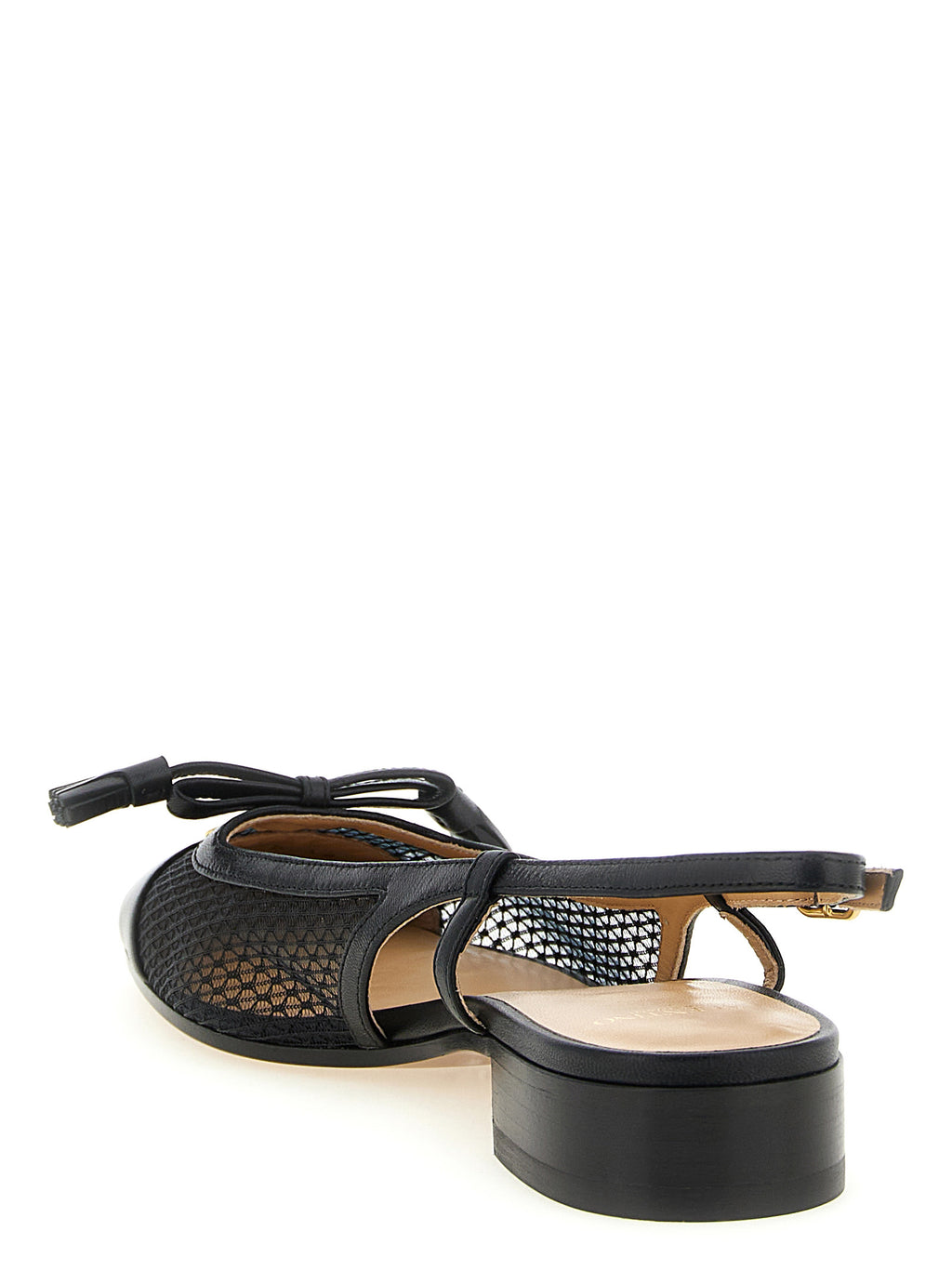 Valentino Garavani Black Leather Ballet Flats