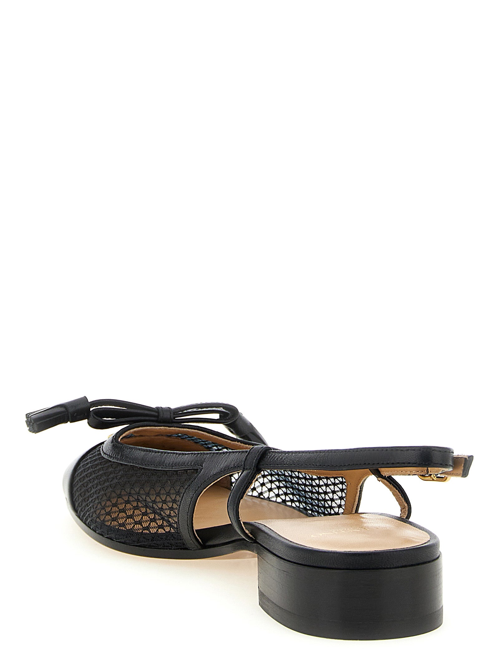 Valentino Garavani Black Leather Ballet Flats