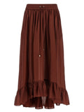 Zimmermann Bordeaux Silk Mini Skirt