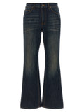 Burberry Blue Cotton Flared Jeans