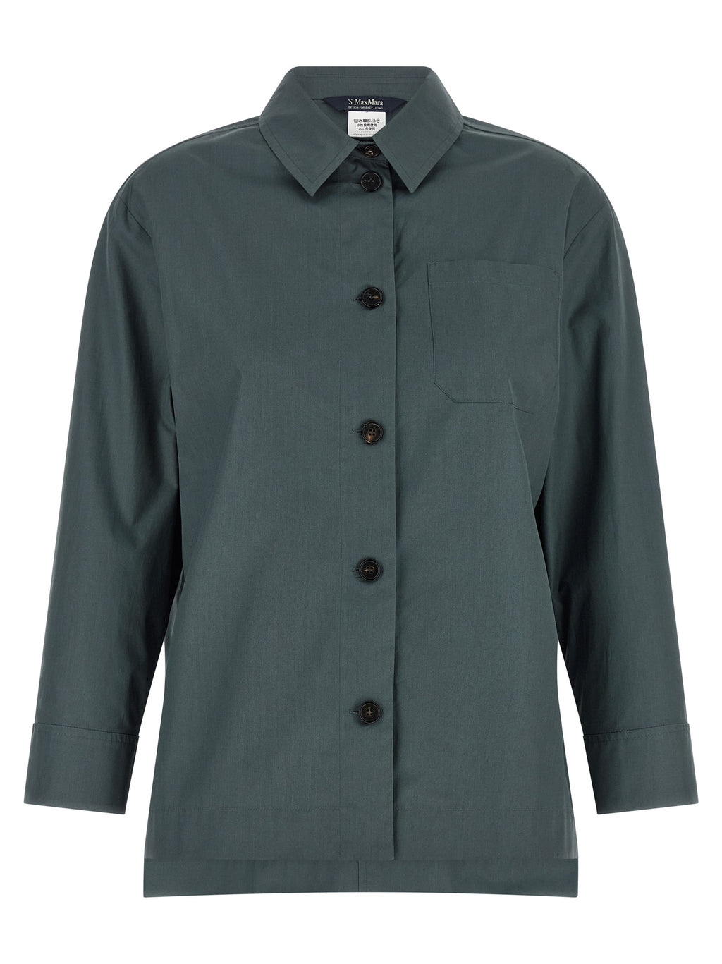 'S Max Mara Gray Cotton Blouse