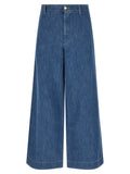 'S Max Mara Blue Cotton Cropped Jeans