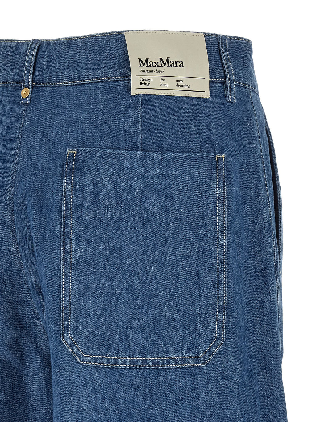 'S Max Mara Blue Cotton Cropped Jeans