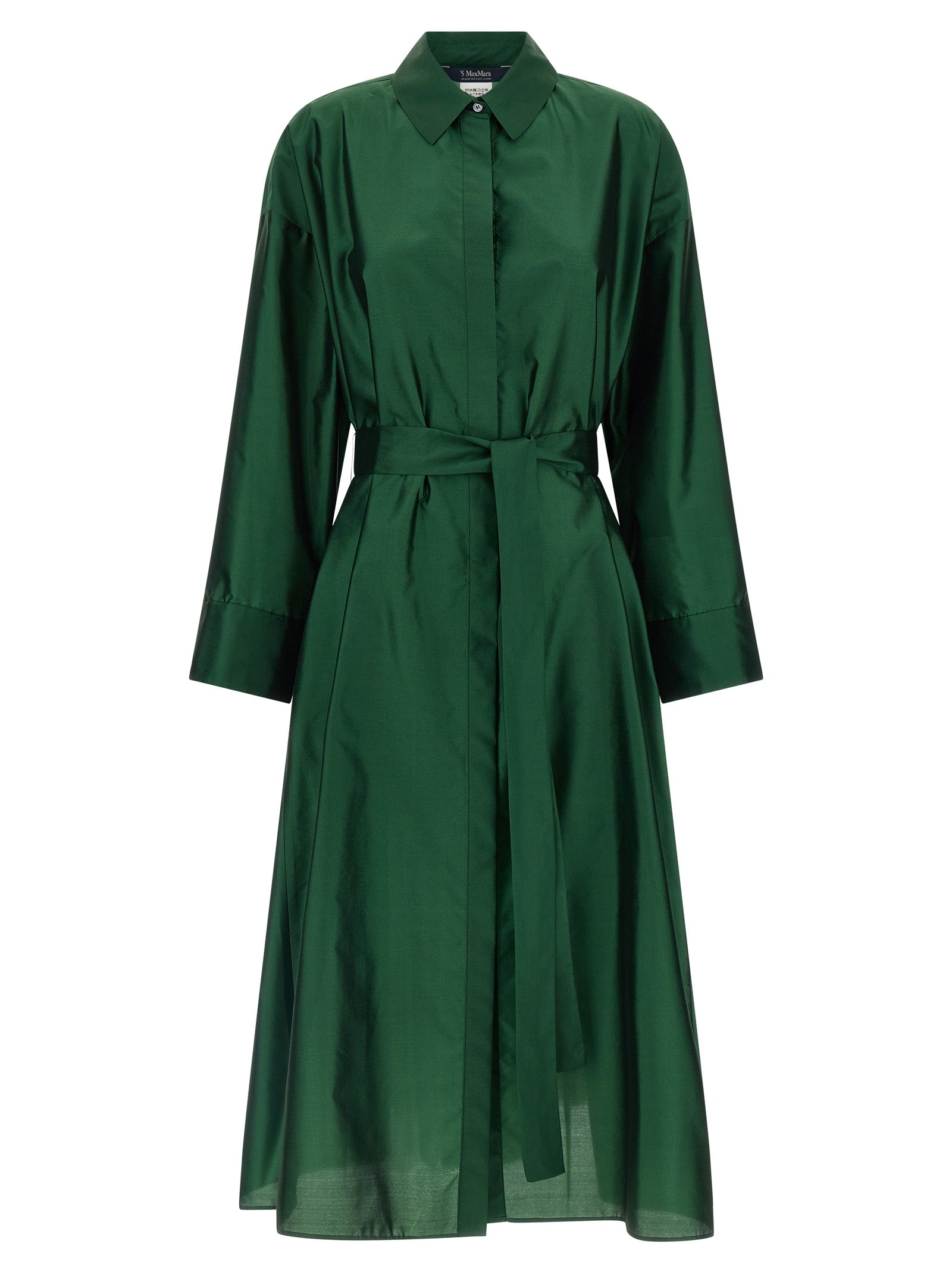 'S Max Mara Bicolor Polyester Midi Dress