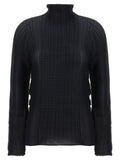 Issey Miyake Black Polyester Cardigan