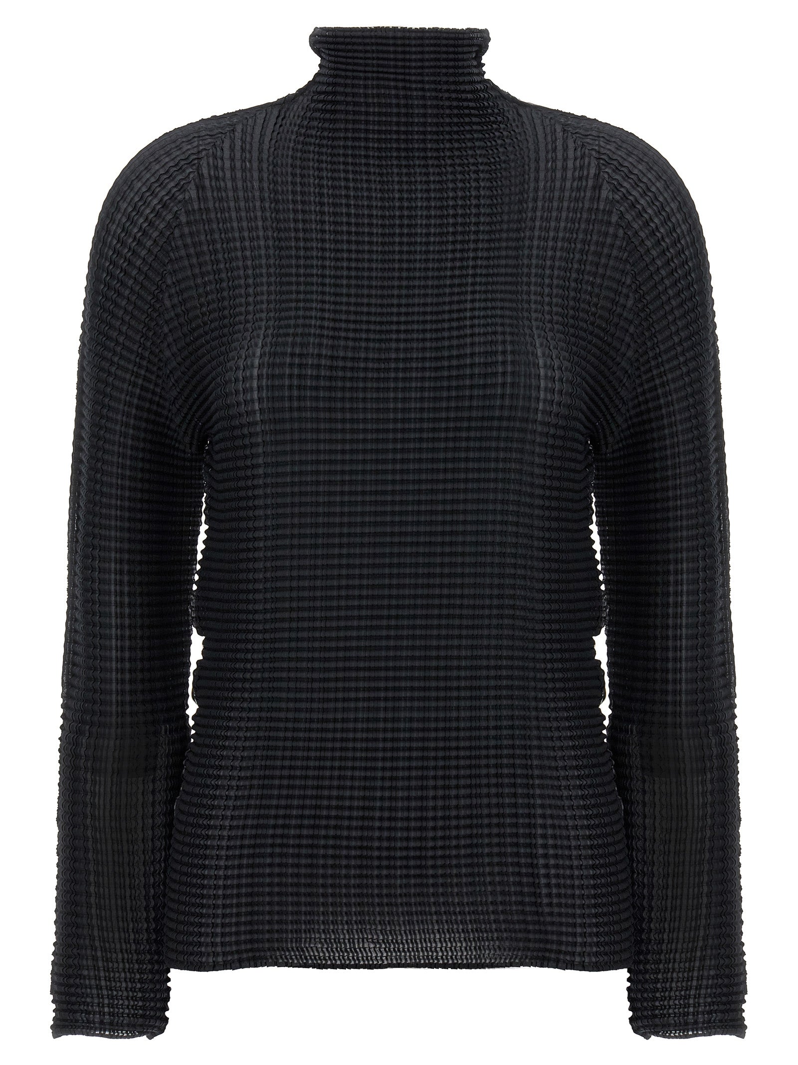 Issey Miyake Black Polyester Cardigan