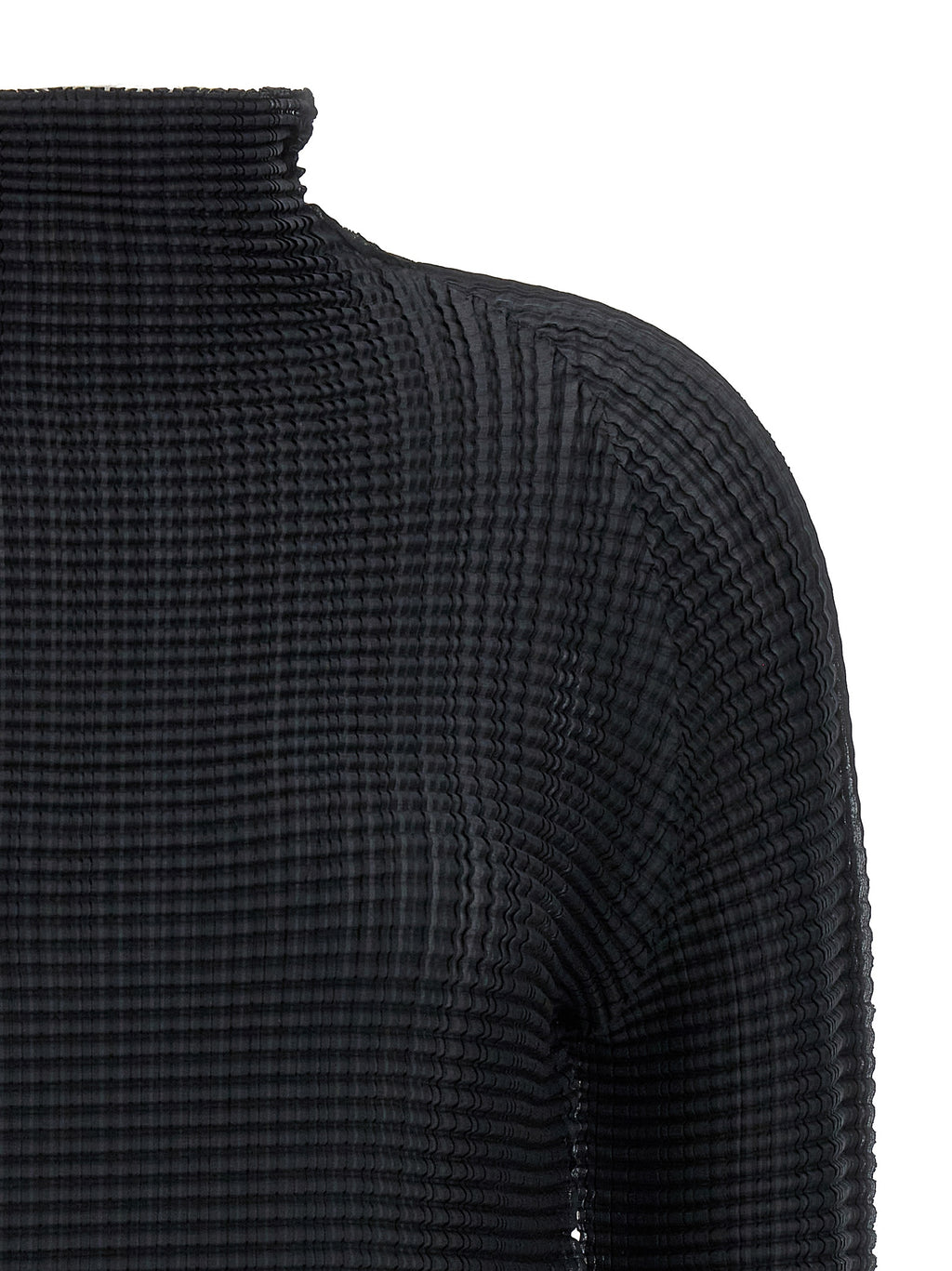 Issey Miyake Black Polyester Cardigan
