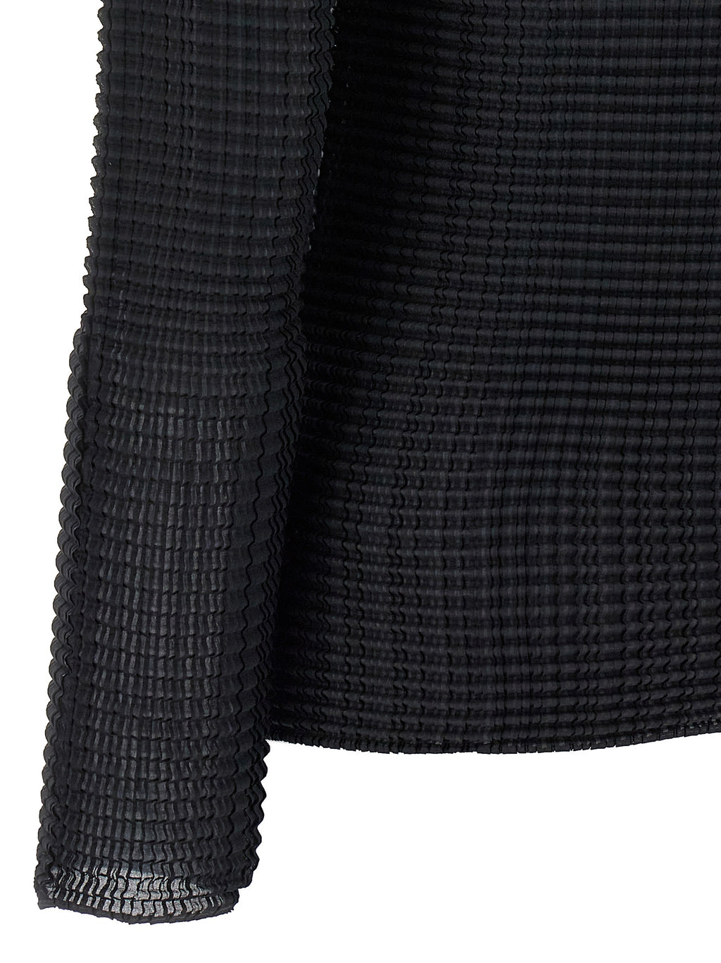 Issey Miyake Black Polyester Cardigan