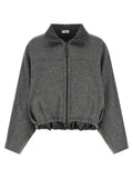 Brunello Cucinelli Gray Virgin Wool Full-Length Jacket