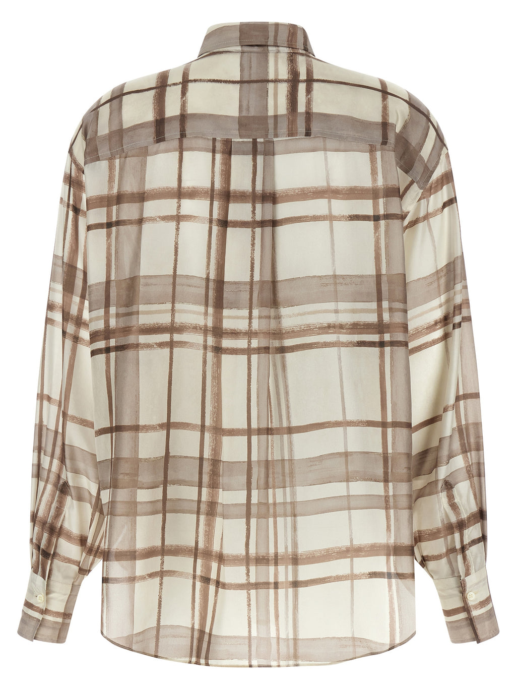 Brunello Cucinelli Beige Silk Blouse