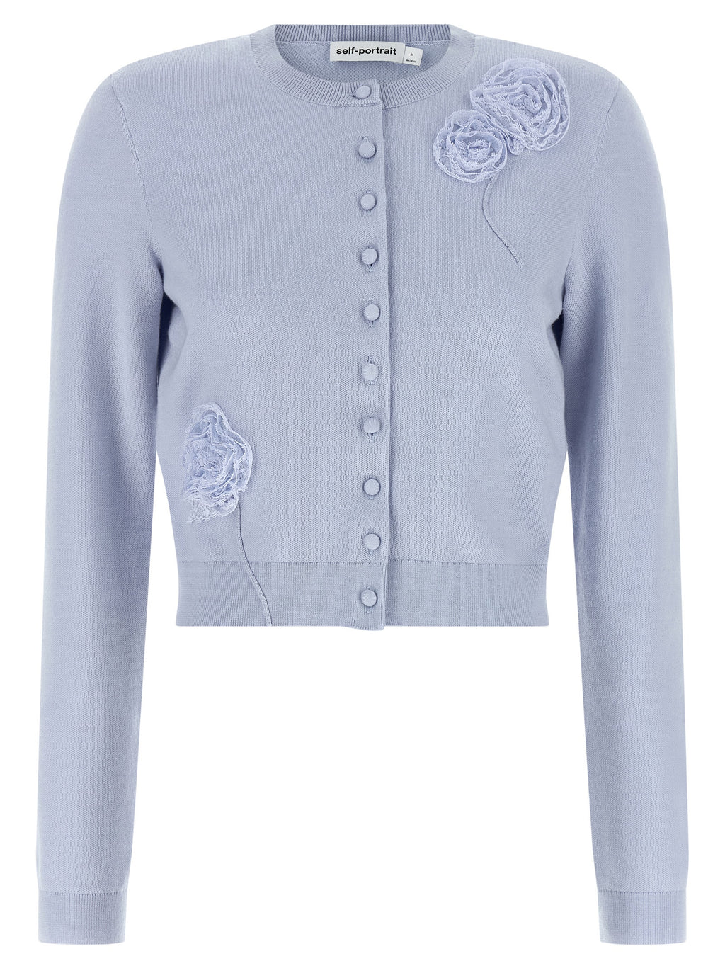 Self-Portrait Blue Polyester Cardigan