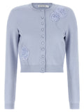 Self-Portrait Blue Polyester Cardigan