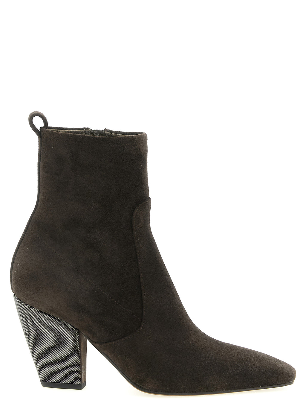 Brunello Cucinelli Brown Calfskin Ankle Boots
