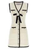 Self-Portrait Bicolor Cotton Short Dress