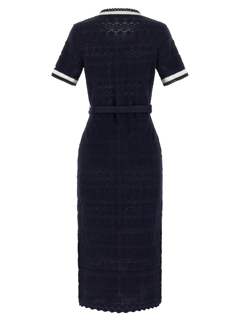 Self-Portrait Blue Cotton Midi Dress