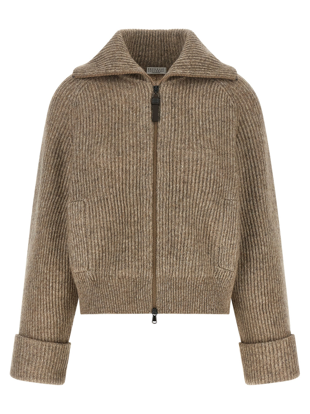 Brunello Cucinelli Beige Cashmere Cardigan