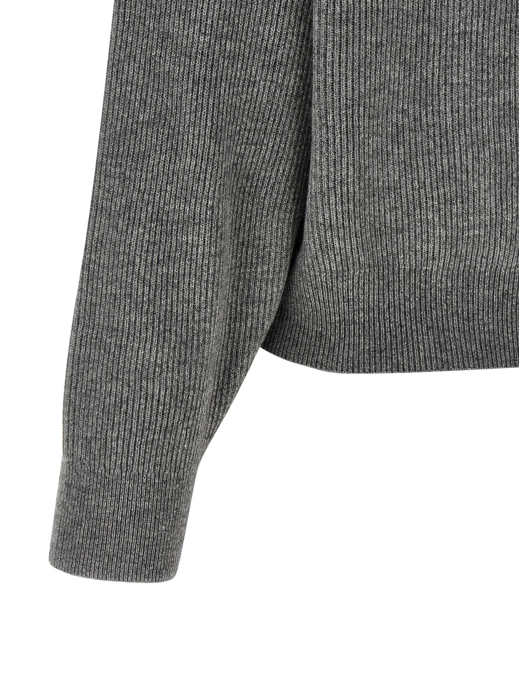 Brunello Cucinelli Gray Virgin Wool Cardigan