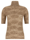 Brunello Cucinelli Beige Silk Cardigan
