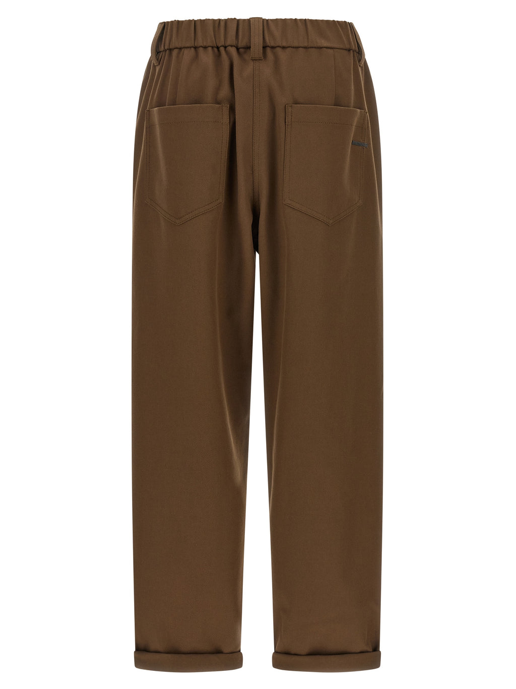 Brunello Cucinelli Brown Cotton Casual Pants