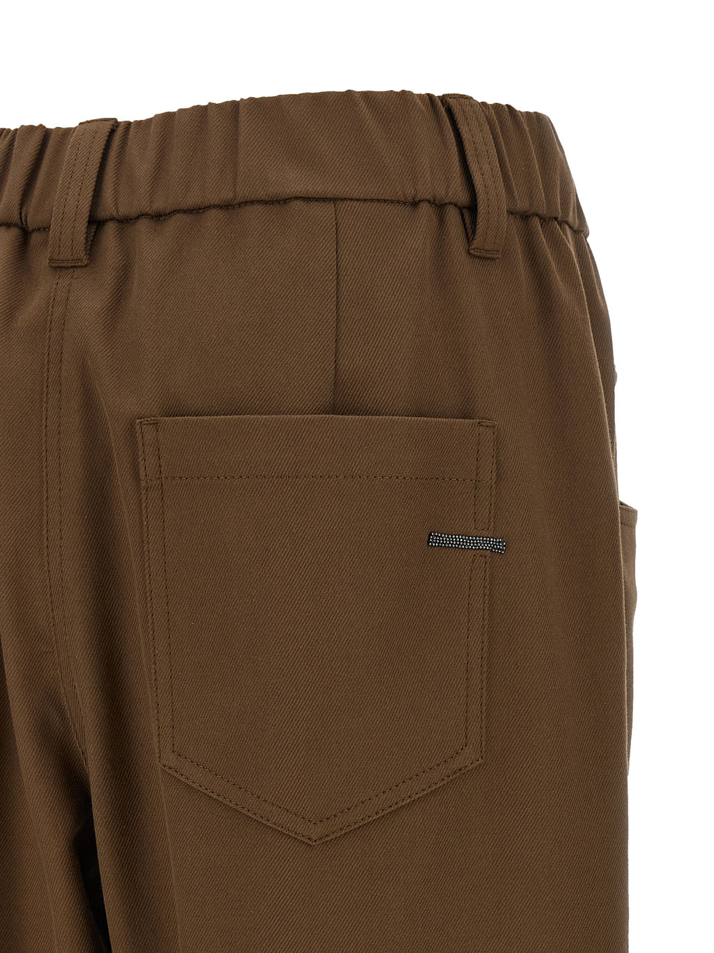 Brunello Cucinelli Brown Cotton Casual Pants