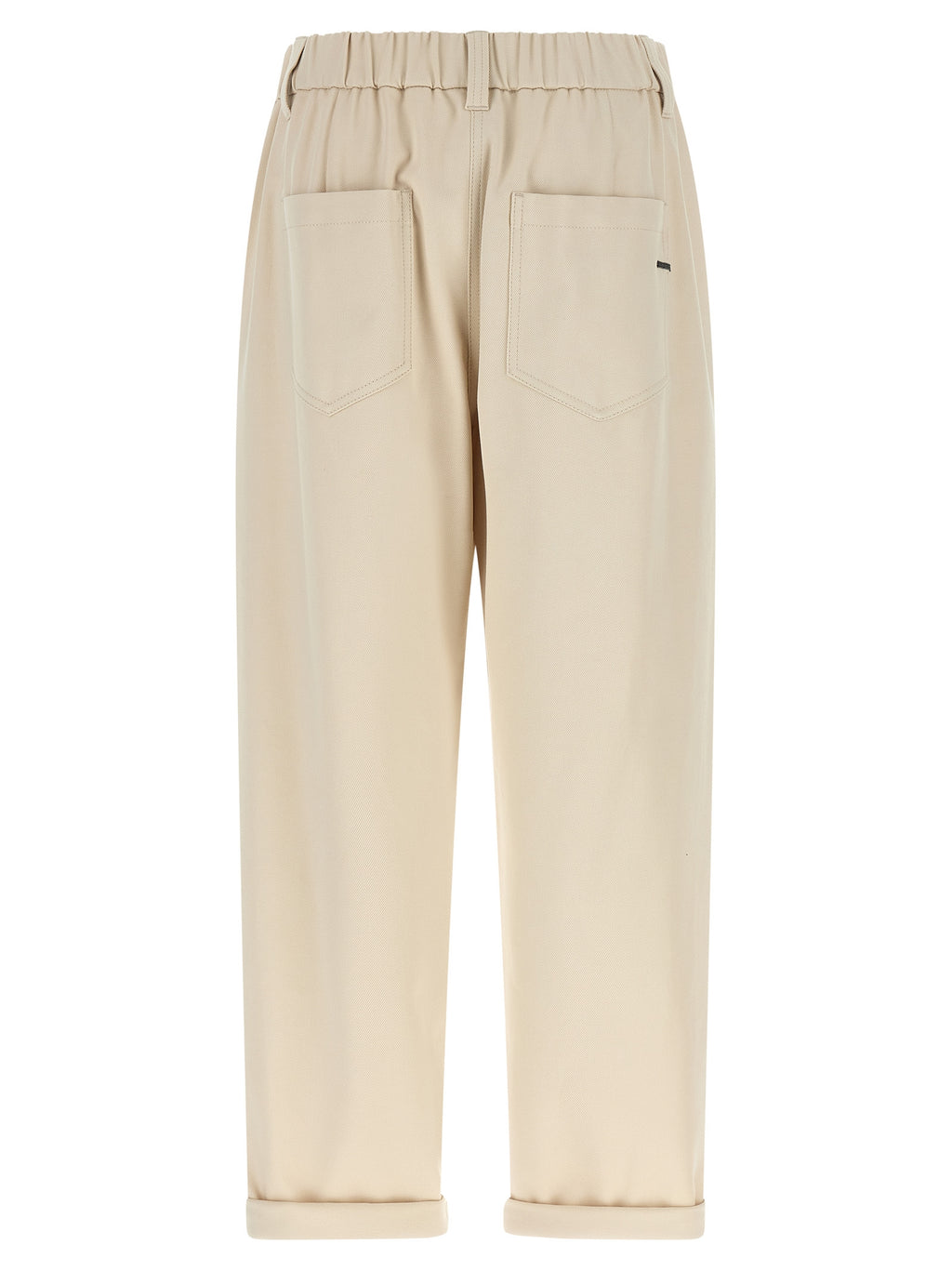 Brunello Cucinelli Beige Cotton Casual Pants
