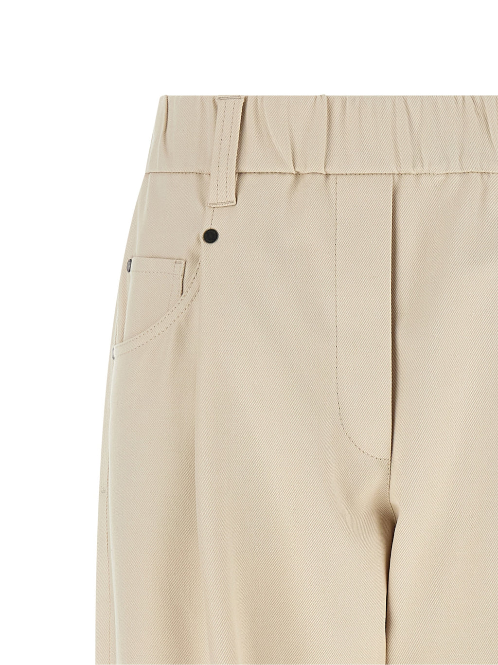 Brunello Cucinelli Beige Cotton Casual Pants