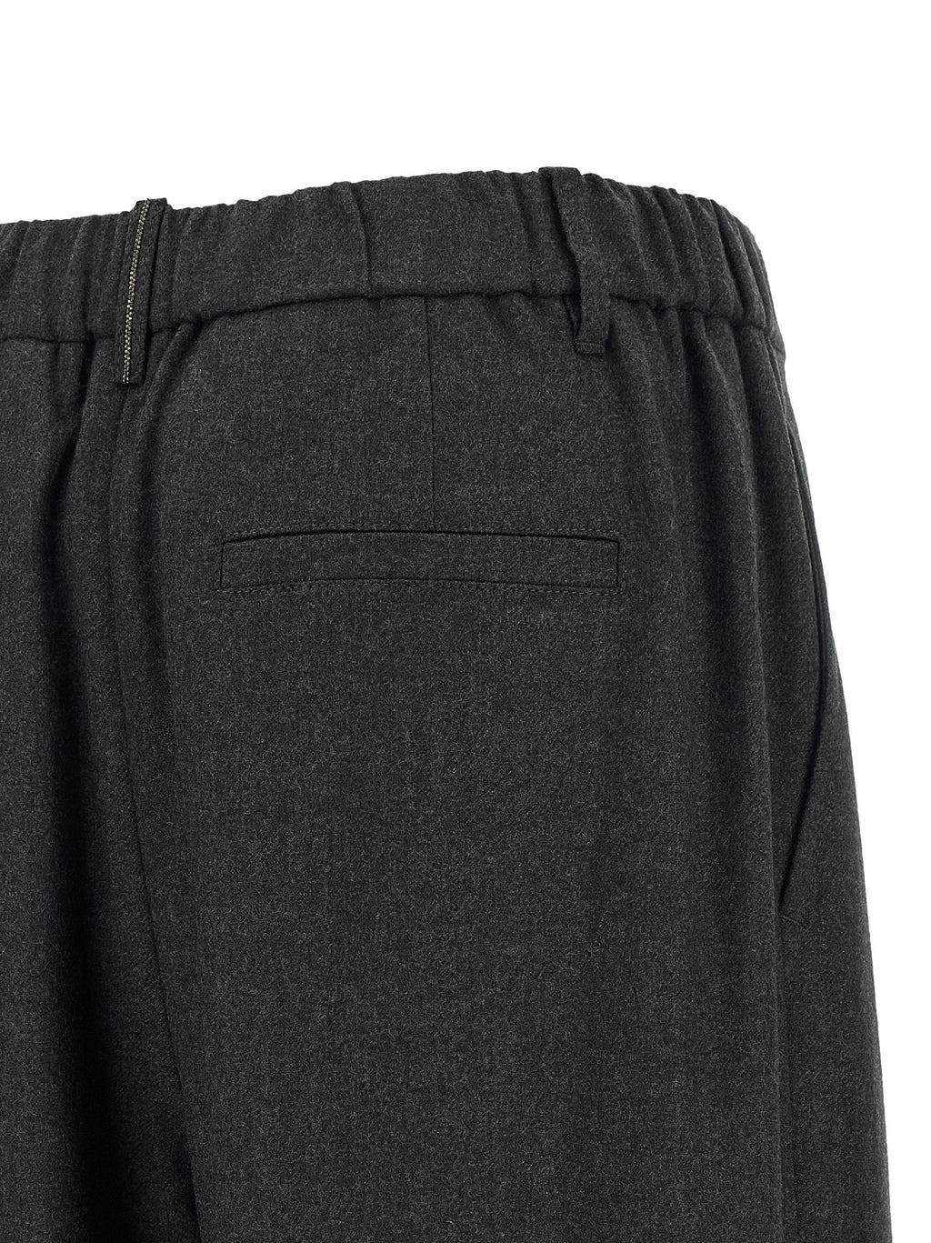 Brunello Cucinelli Gray Virgin Wool Casual Pants