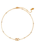 Valentino Garavani Gold Brass Necklace