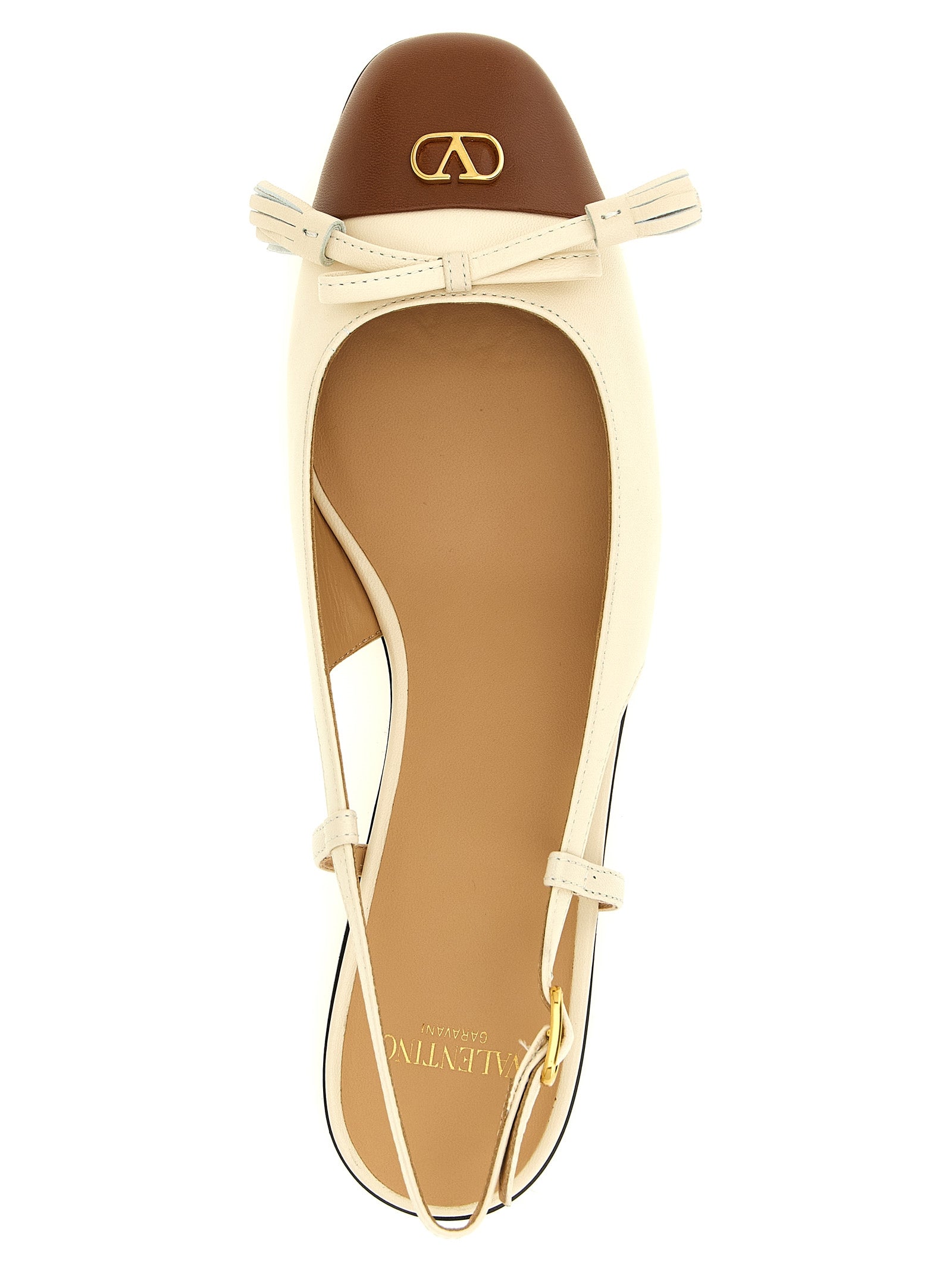 Valentino Garavani Black Leather Ballet Flats