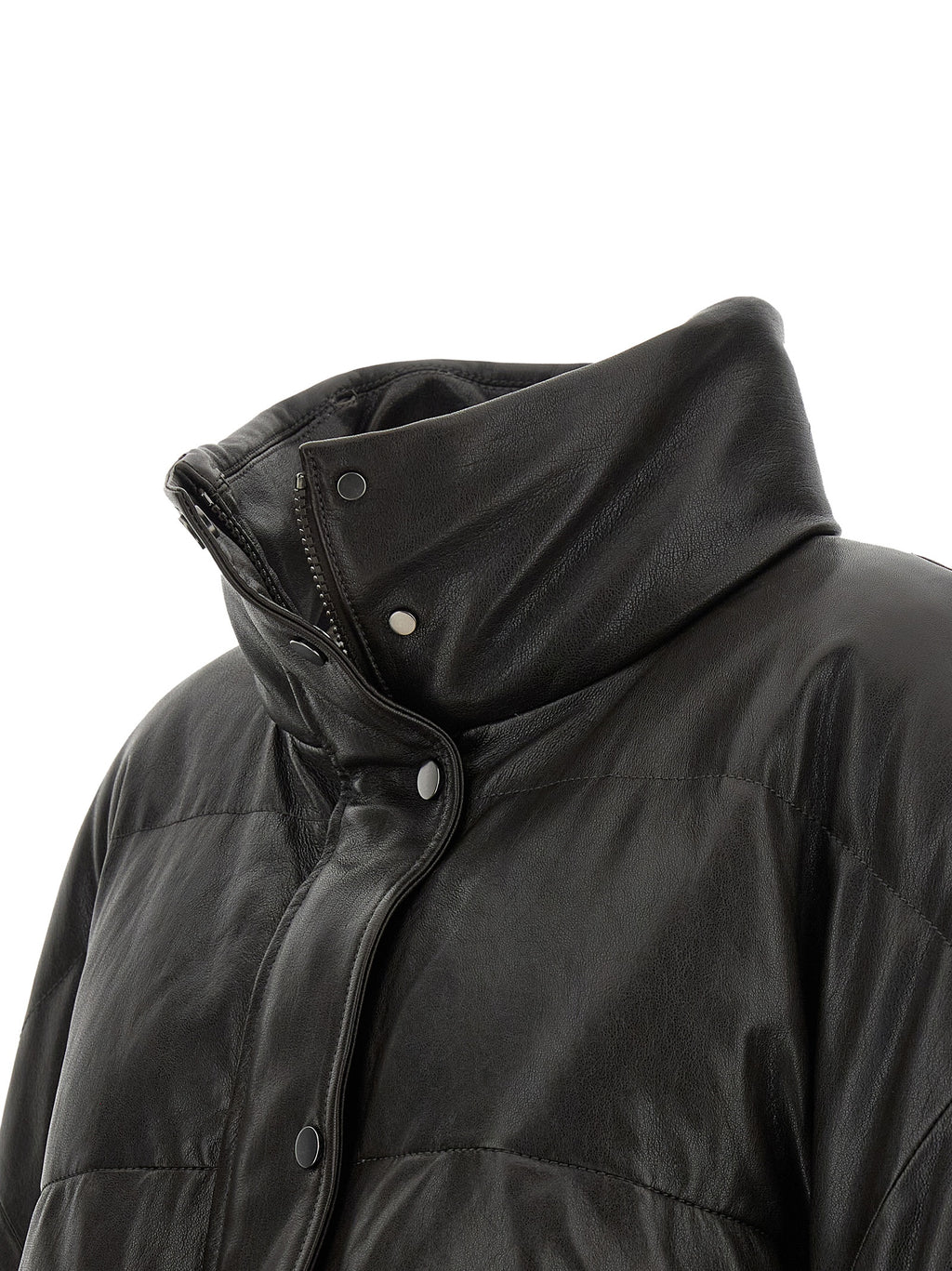 Brunello Cucinelli Brown Lamb Leather Leather Jacket