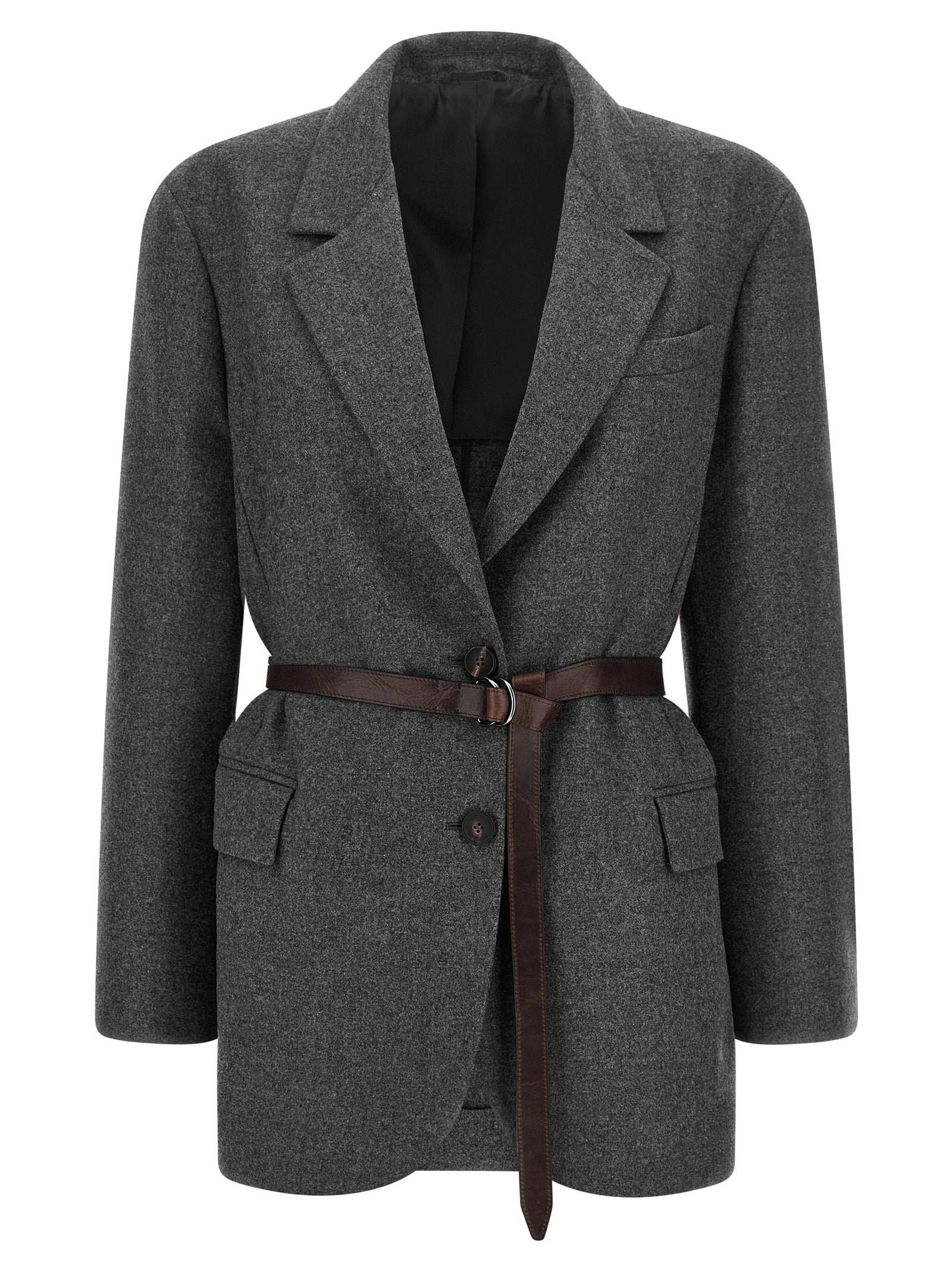 Brunello Cucinelli Gray Virgin Wool Blazer