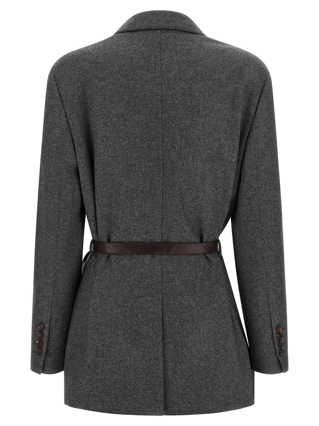 Brunello Cucinelli Gray Virgin Wool Blazer