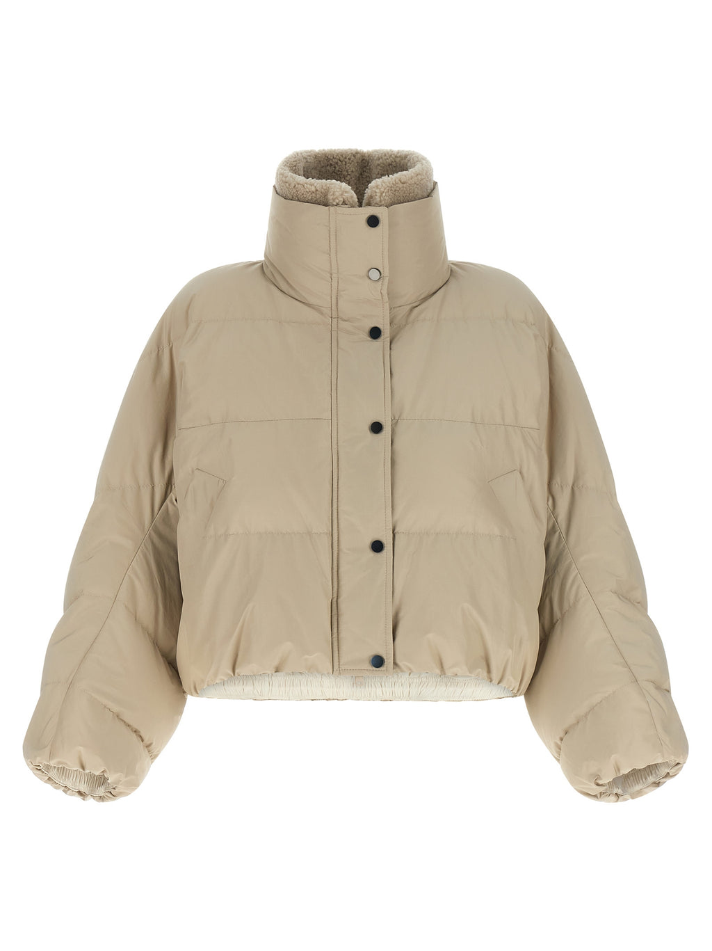 Brunello Cucinelli Beige Cotton Full-Length Jacket