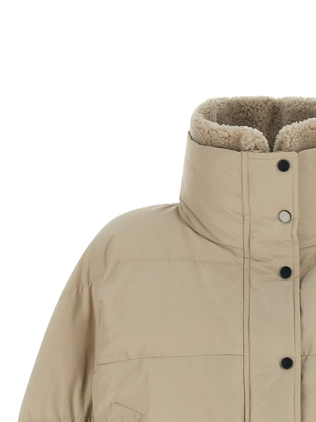 Brunello Cucinelli Beige Cotton Full-Length Jacket