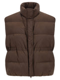 Brunello Cucinelli Brown Polyester Sleeveless Jacket