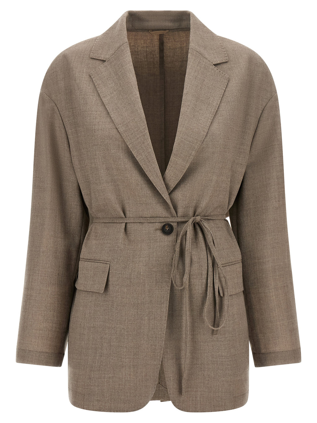 Brunello Cucinelli Beige Virgin Wool Blazer