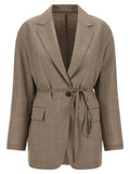 Brunello Cucinelli Beige Virgin Wool Blazer
