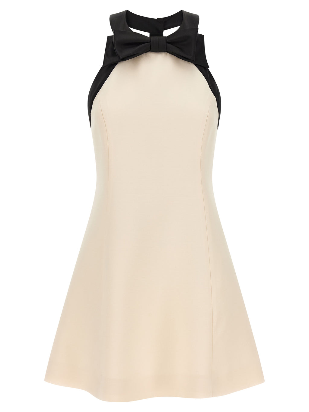 Valentino Garavani Bicolor Virgin Wool Short Dress