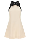 Valentino Garavani Bicolor Virgin Wool Short Dress